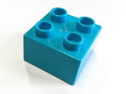 L-W Toys Junior Kostka 2x2 modrá